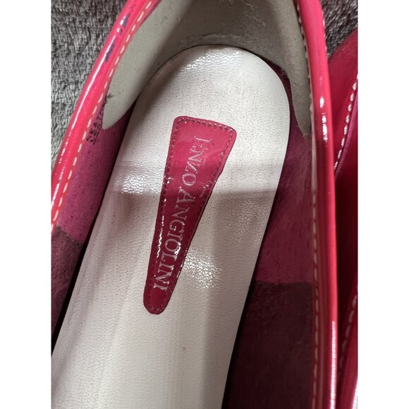 Enzo Angiolini Women’s Size 6.5M Hot Pink Leather Flats Barbie Preppy Loafers - Picture 5 of 8